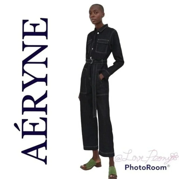 NEW AERYNE birkin jumpsuit dark blue - Picture 1 of 16